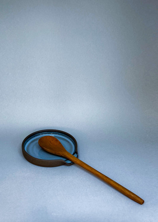 Descanso para colher argila marrom