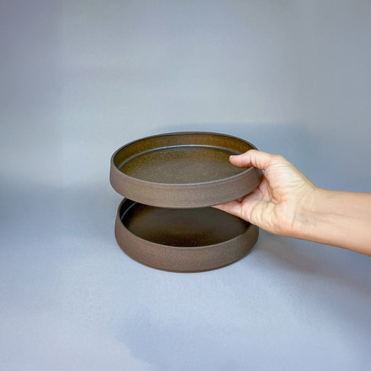 Prato sobremesa argila marrom