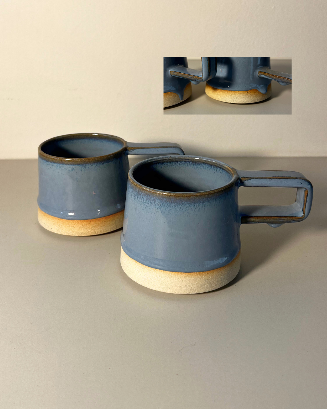 Xícara alça quadrada Azul