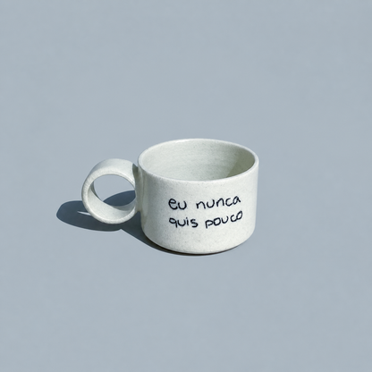 Conjunto de 6 xícaras frases com suporte de bambu