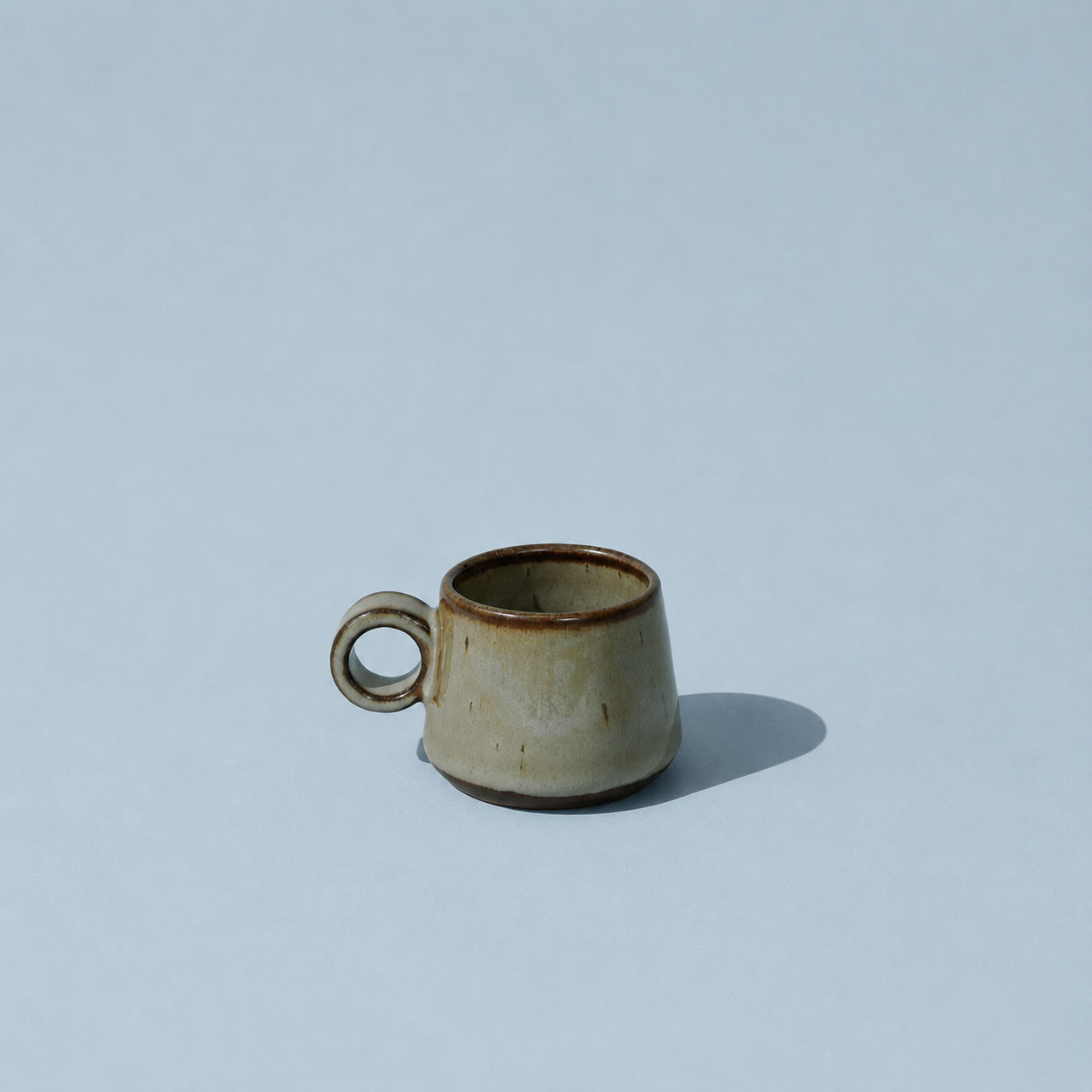 Conjunto de 6 xícaras cafézinho com suporte de bambu