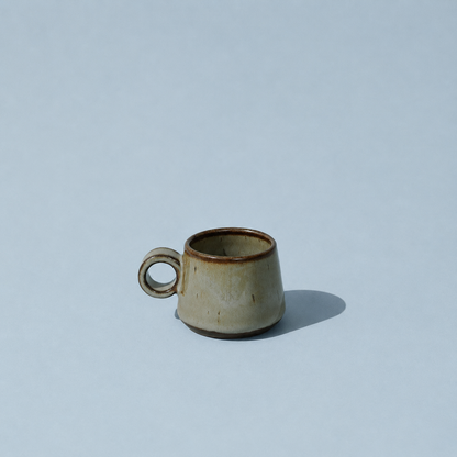 Conjunto de 6 xícaras cafézinho com suporte de bambu