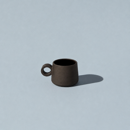 Conjunto de 6 xícaras cafézinho com suporte de bambu