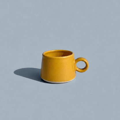 Conjunto de 6 xícaras cafézinho com suporte de bambu