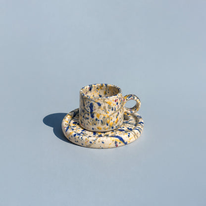 Xícara e Pires Colorê Cafezinho