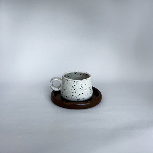 Xícara Pontos e Pires Cacau Cafezinho
